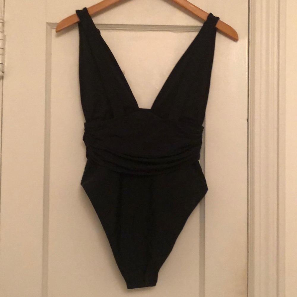 Brand New Black High-Leg Cut Swimsuit - Picture 2 of 3